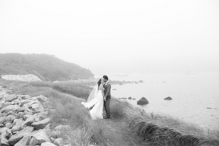 wedding portrait by the sea