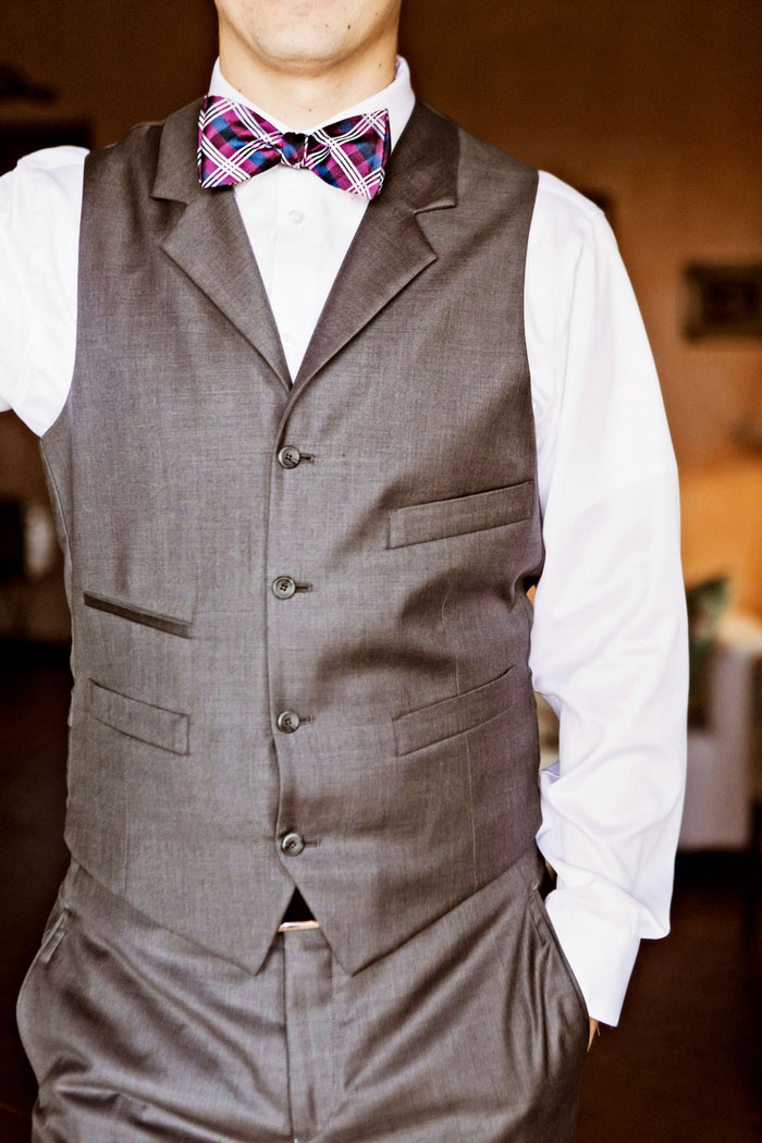 groom in vest