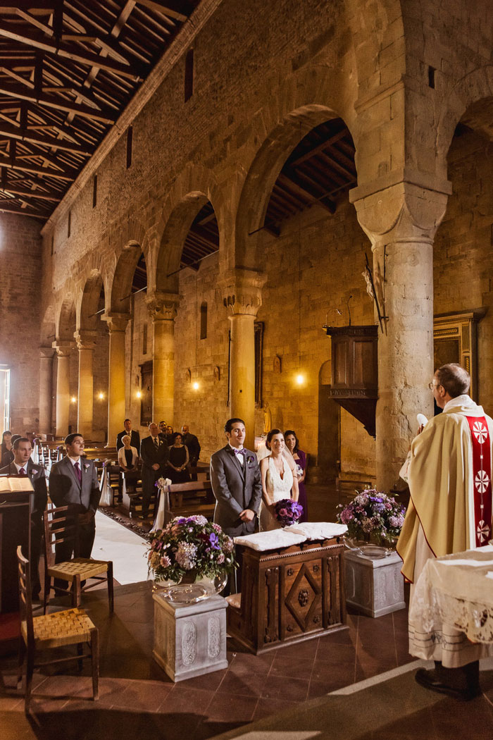 tuscan church wedding ceremony