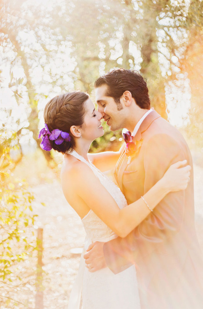 intimate bride and groom portrait