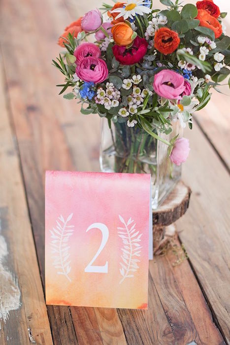 ombre-table-number