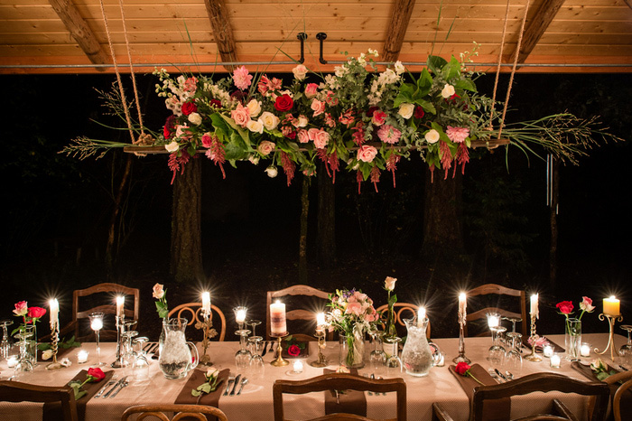 hanging floral centerpiece