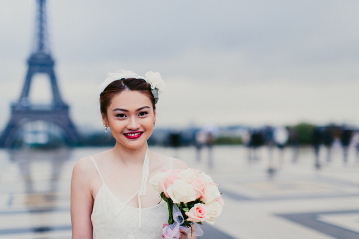 bride portrait in Paris