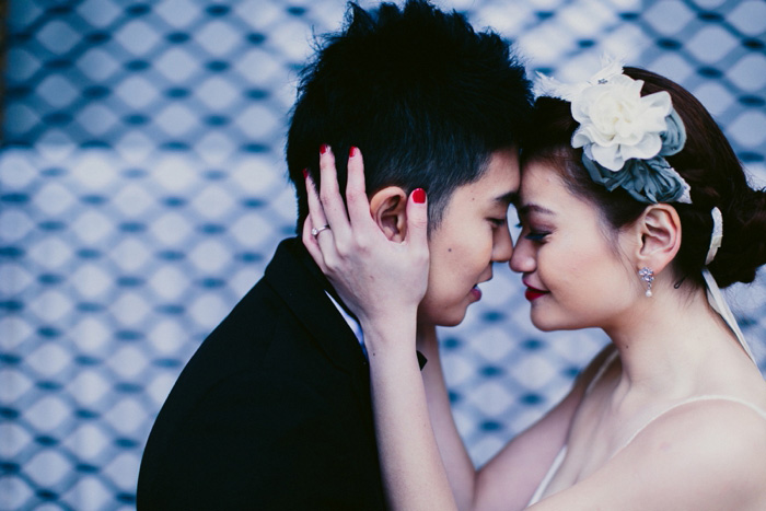 intimate wedding portrait