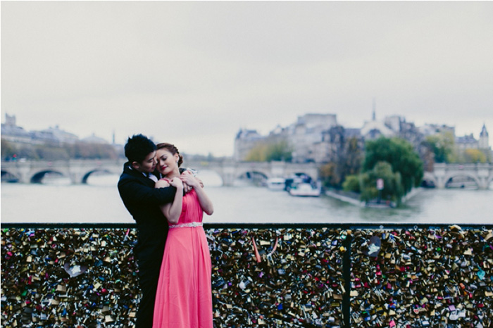 bride and groom by locks of love