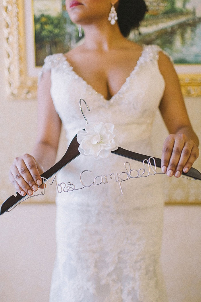 personalized wedding hanger