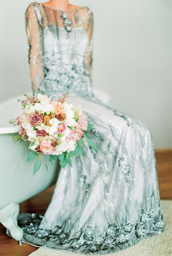 Vintage Blue Wedding Dress 1