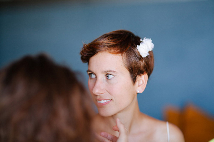 portrait of bride getting ready