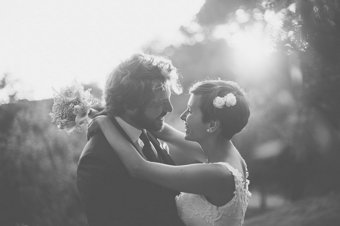 bride and groom portrait in Tuscany