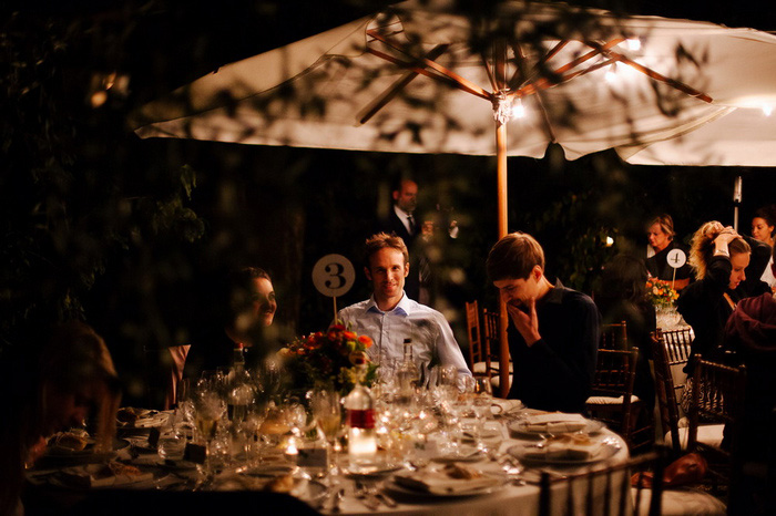 outdoor Tuscan wedding reception