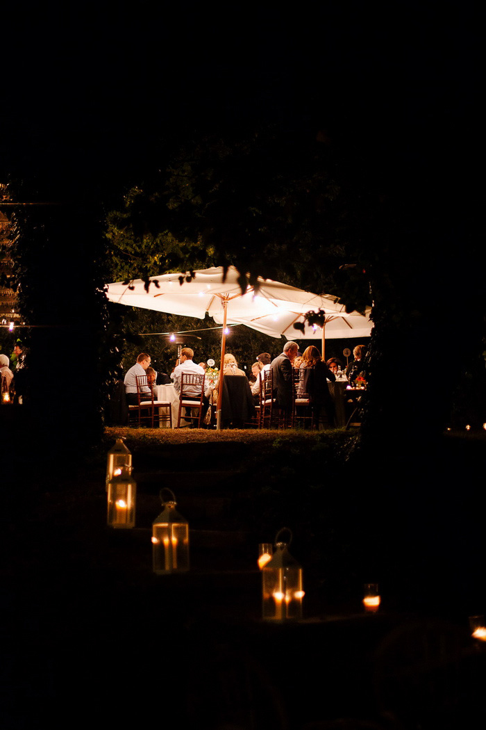 outdoor Tuscan wedding reception