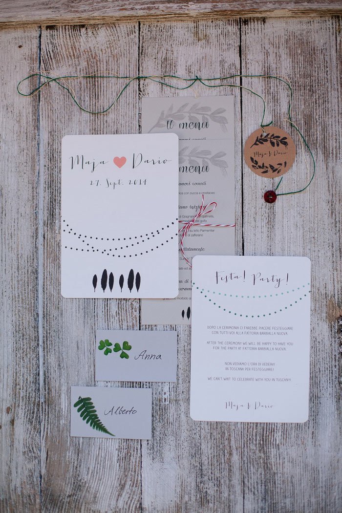 Tuscan Wedding invitation suite