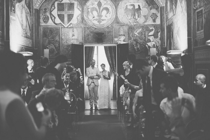 bride entering the church