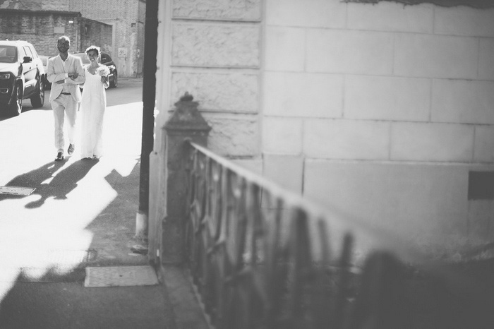 bride walking to Tuscan church