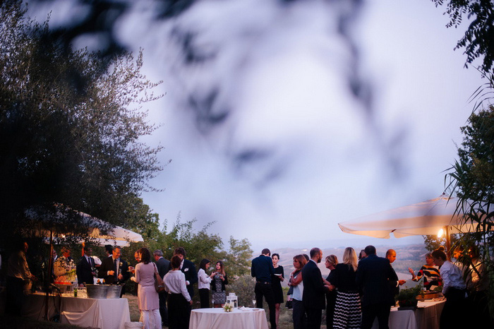 outdoor Tuscan wedding reception