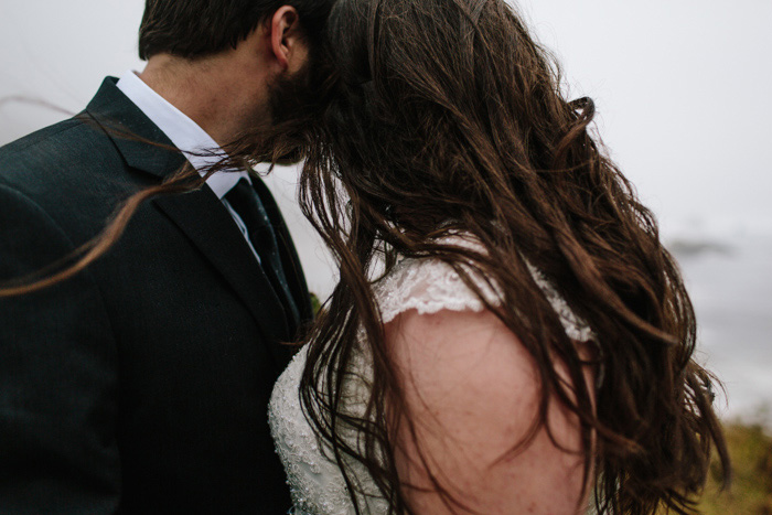 intimate bride and groom portrait