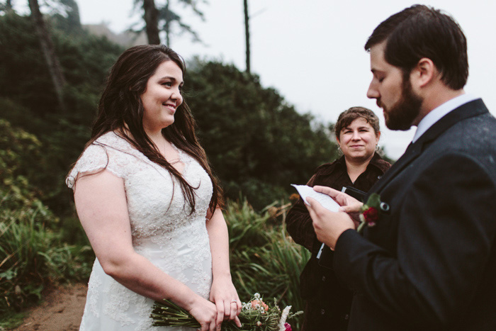 outdoor elopement ceremony