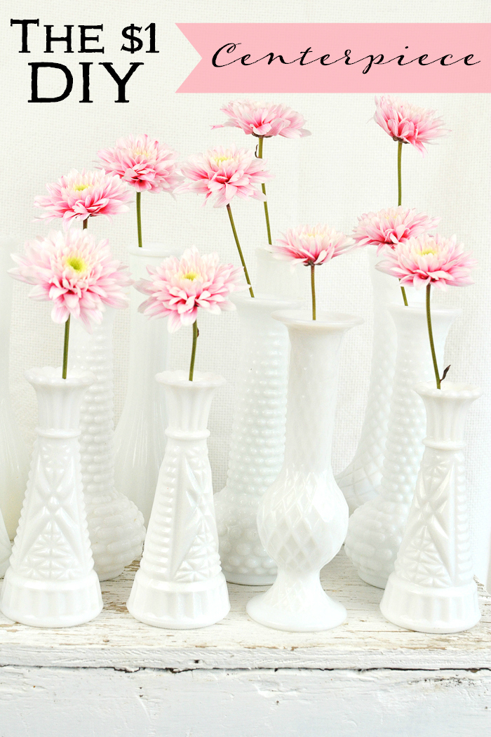 milk glass vases