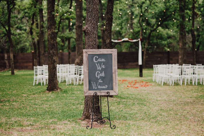 chalkboard wedding sign