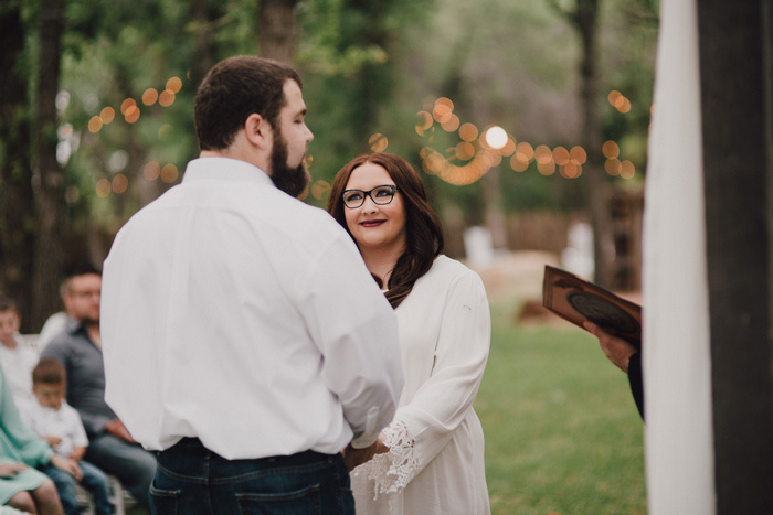 rustic outdoor Texas wedding ceremony