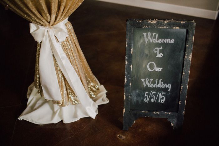 chalkboard wedding sign