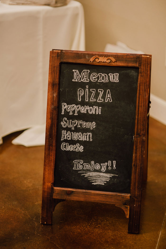 chalkboard wedding menu