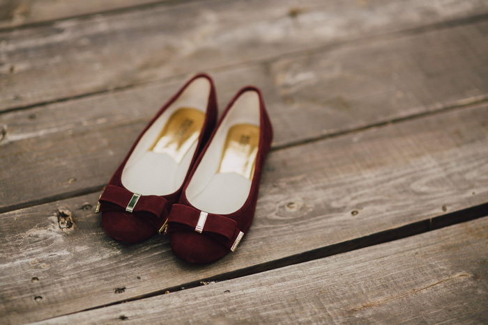 wine colored wedding shoes