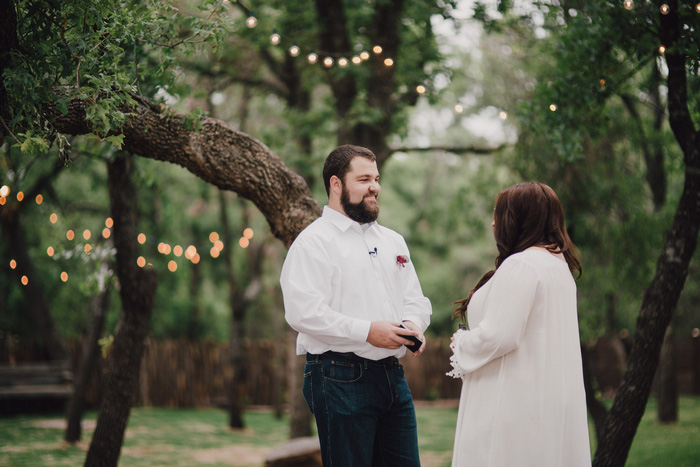 bride and groom first look