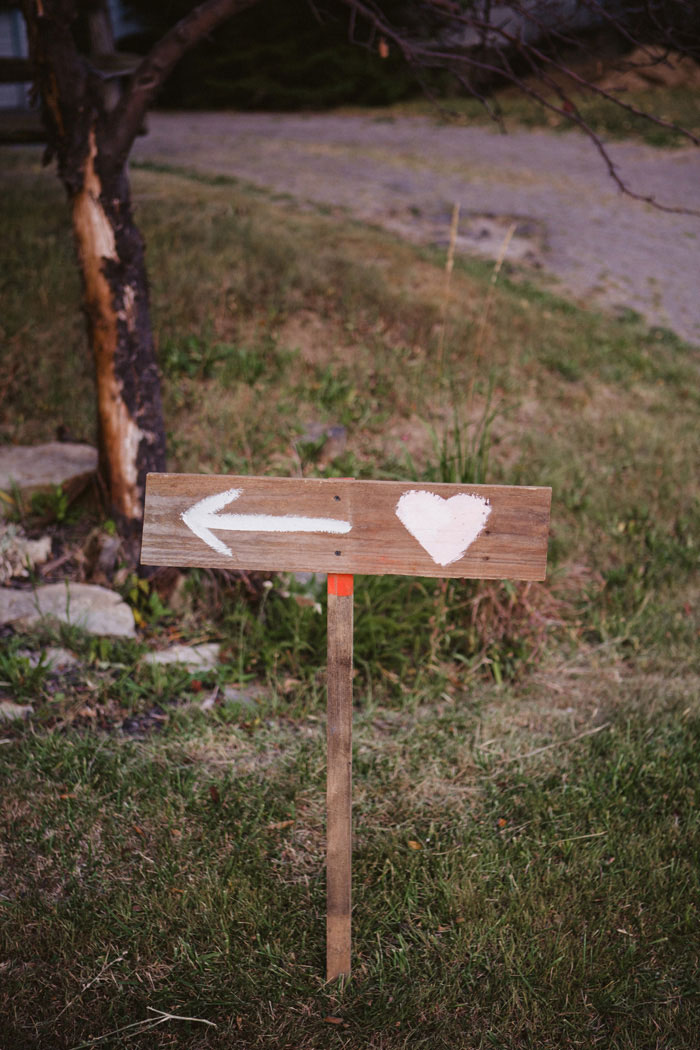 wooden wedding sign