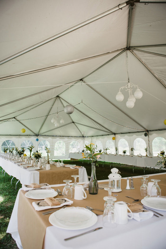 outdoor tent wedding reception