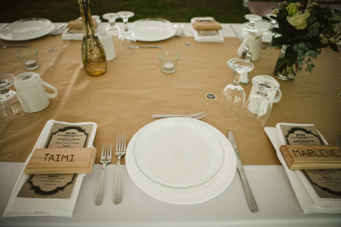 rustic table setting