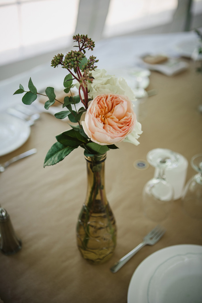 garden rose centerpiece