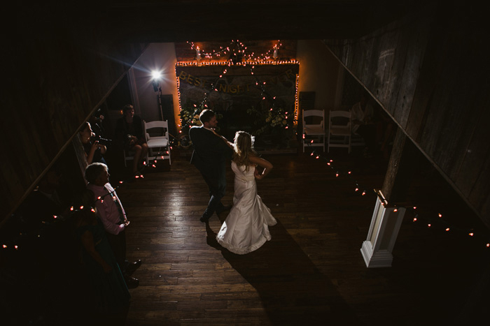 bride and groom first dance