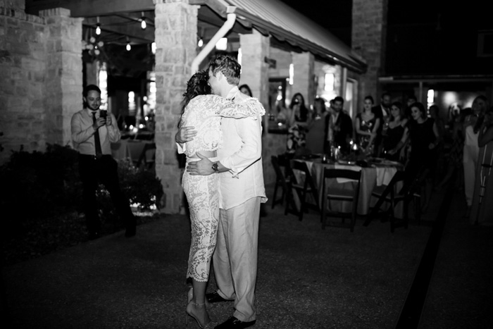 bride and groom first dance