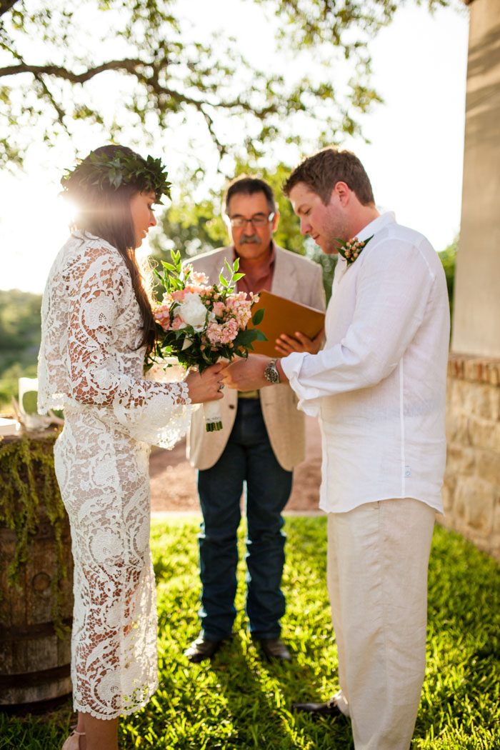 outdoor wedding ceremony