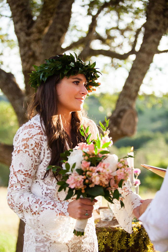 bride during ceremony