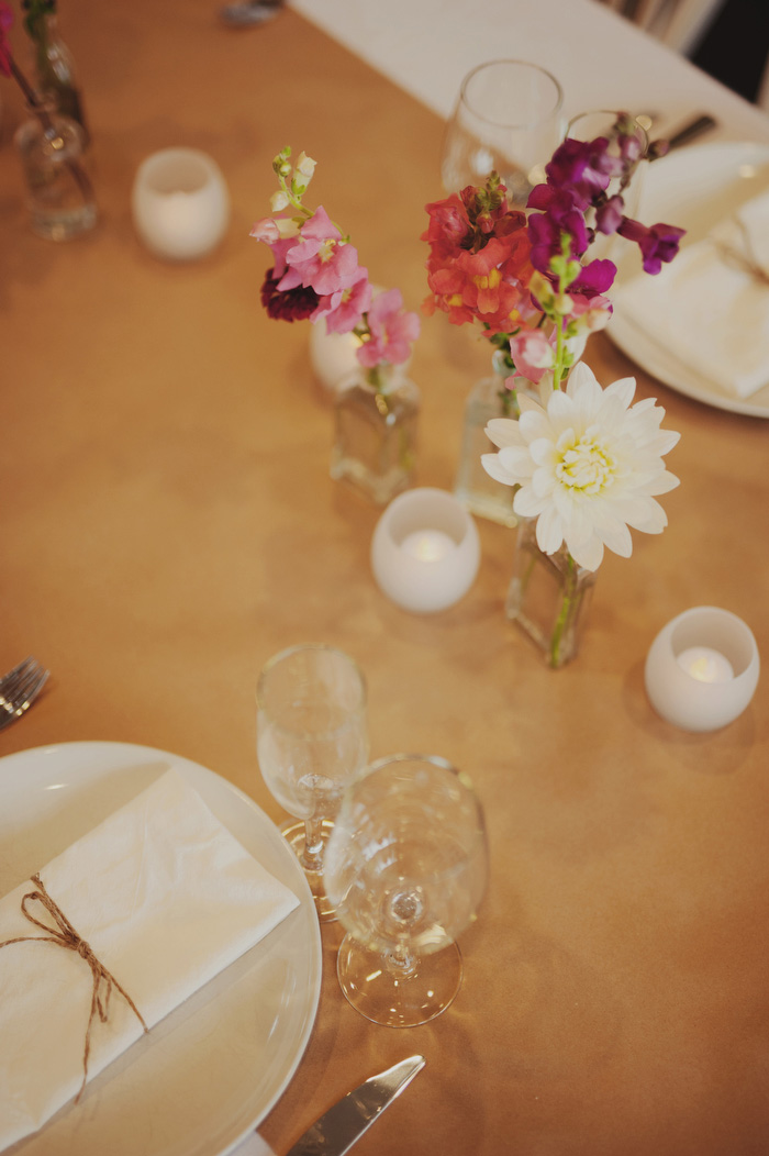 simple at home wedding table setting