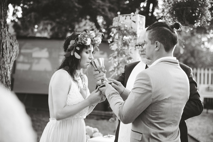 backyard Texas wedding ceremony