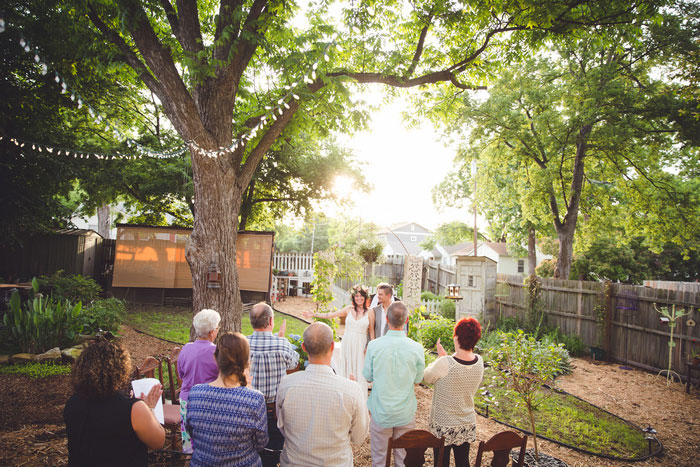 backyard wedding ceremony