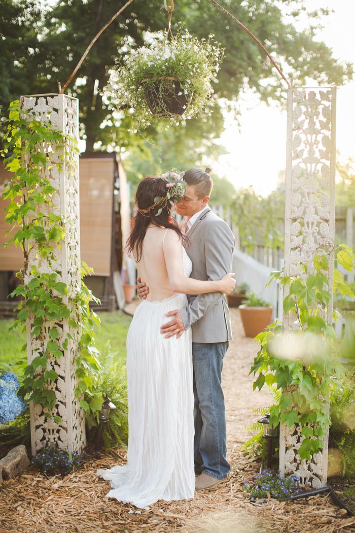 bride and groom portrait