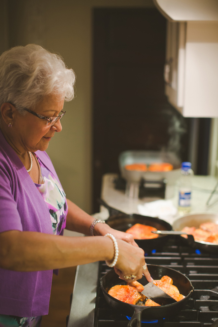 wedding guest cooking dinner