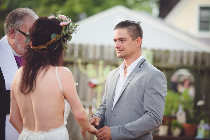 backyard Texas wedding ceremony