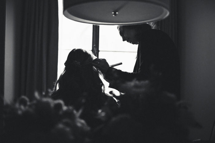 bride getting her make-up done