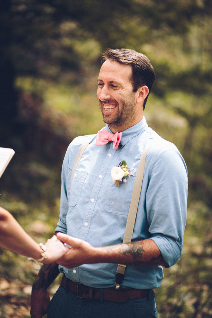 groom during ceremony