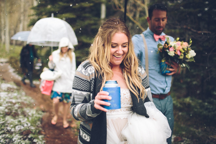 bride holding beer