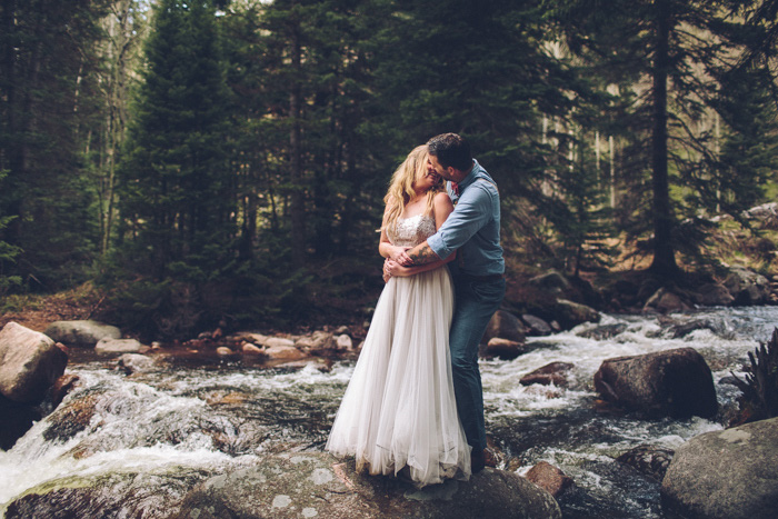 bride and groom portrait in Colorado