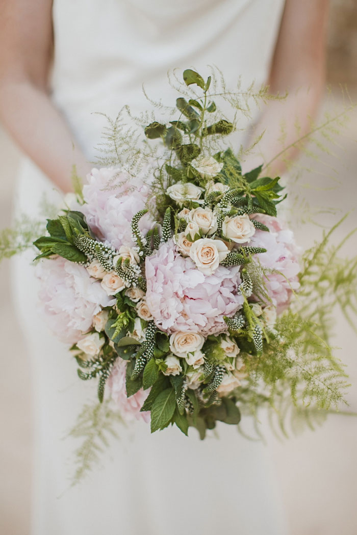 pink peony wedding bouquet