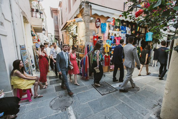 wedding guest procession to reception location