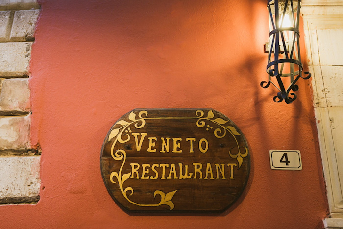 Veneto restaurant sign