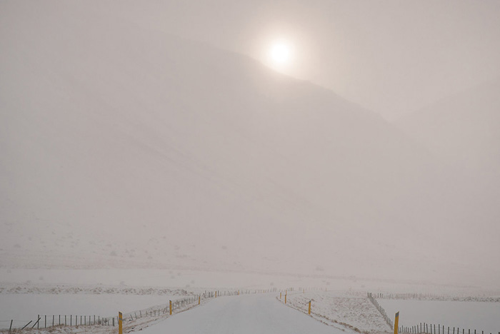 snowy Iceland landscape
